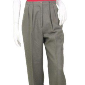 Alfred Sung 100% Wool Olive Pleated Dress …